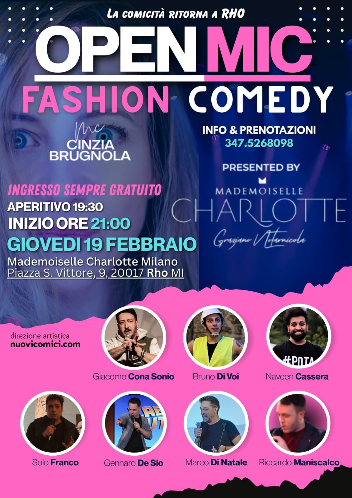 Locandina spettacolo stand up comedy: Fashion & Comedy - Open Mic