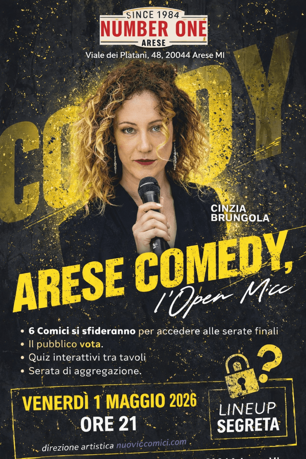 Locandina spettacolo stand up comedy: ARESE COMEDY