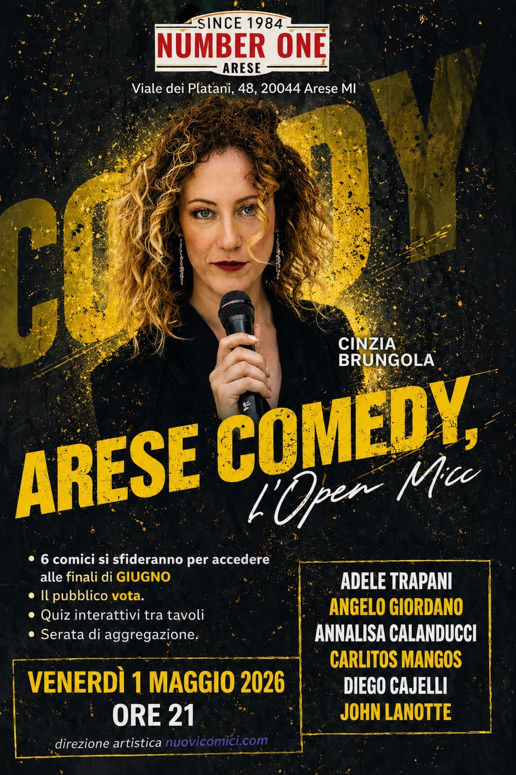 Open Mic Milano - Locandina stand up comedy: ARESE COMEDY